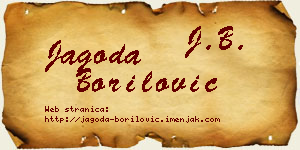 Jagoda Borilović vizit kartica